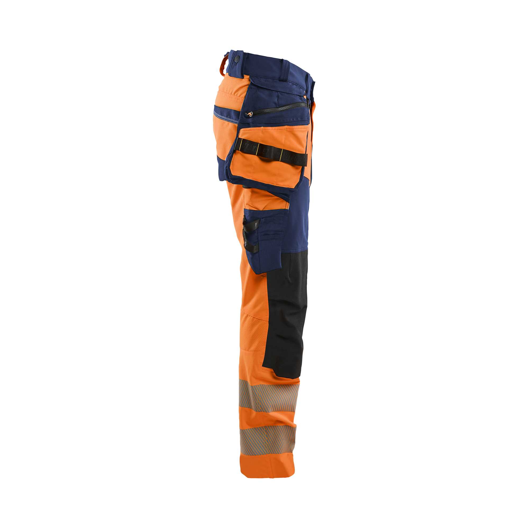 BLAKLADER 11221648 Hi Vis trousers 4 way stretch Hi Vis Reflective Work Trousers Men - double weave